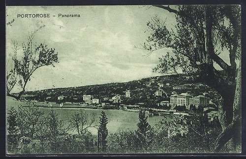 Ansichtskarte portorose - ansichtskarte,