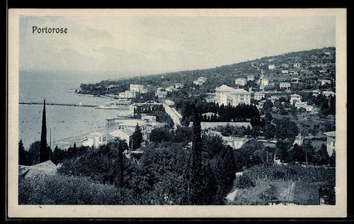 Ansichtskarte portorose - ansichtskarte,