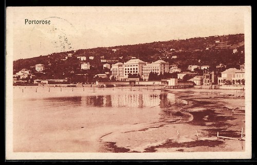 Ansichtskarte portorose - ansichtskarte,
