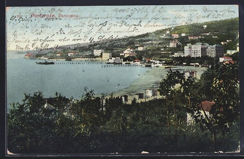 Ansichtskarte portorose - ansichtskarte,