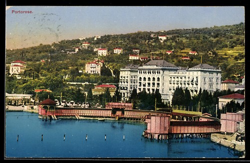 Ansichtskarte portorose blick - ansichtskarte,
