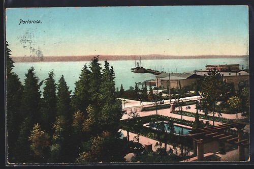 Ansichtskarte portorose - ansichtskarte,