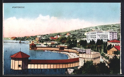Portorose ortsansicht mit - portorose,,