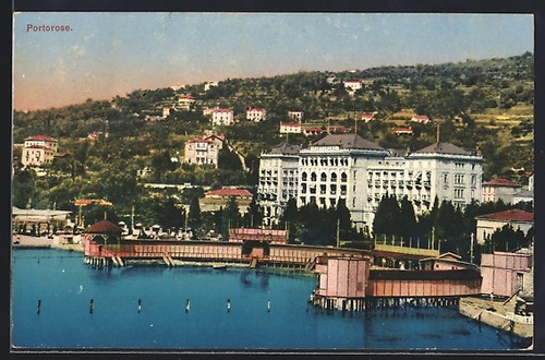 Ansichtskarte portorose hotel - ansichtskarte,