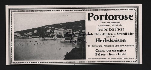 Portorose werbung 1914 - portorose,,