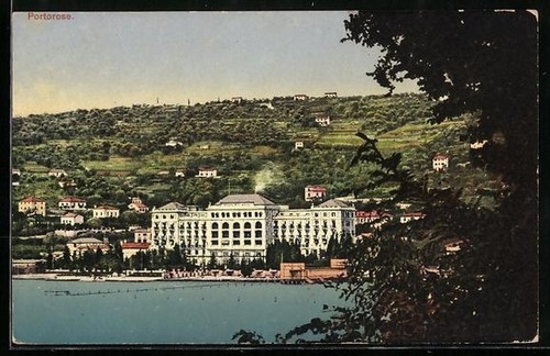 Portorose ortsansicht mit - portorose,, dem