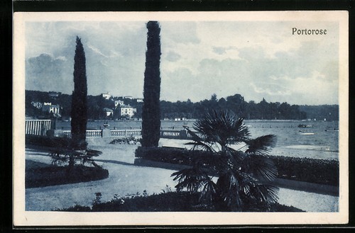 Ansichtskarte portorose - ansichtskarte,