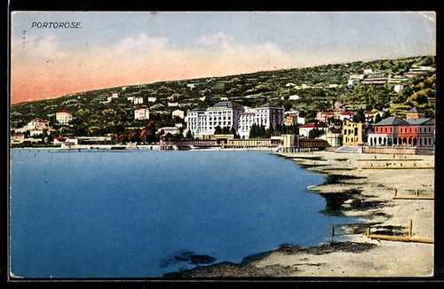Ansichtskarte portorose - ansichtskarte,