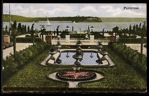 Ansichtskarte portorose - ansichtskarte,