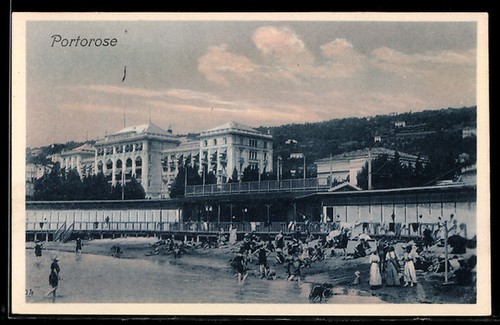 Portorose strand mit - strand,