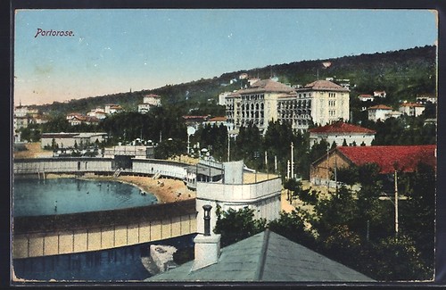 Ansichtskarte portorose - ansichtskarte,