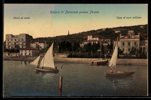 Ansichtskarte portorose hotel - ansichtskarte,