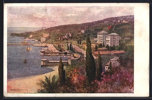 Portorose stadtpanorama mit - portorose,,