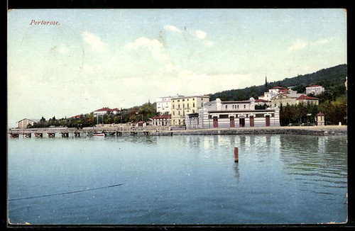 Ansichtskarte portorose - ansichtskarte,