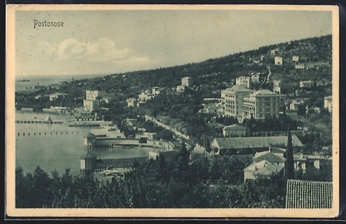 Ansichtskarte portorose - ansichtskarte,