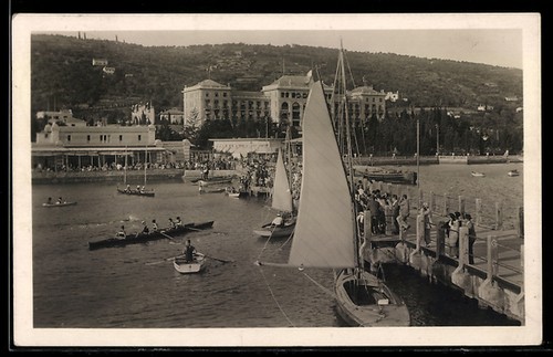 Ansichtskarte portorose hafen - portorose,,